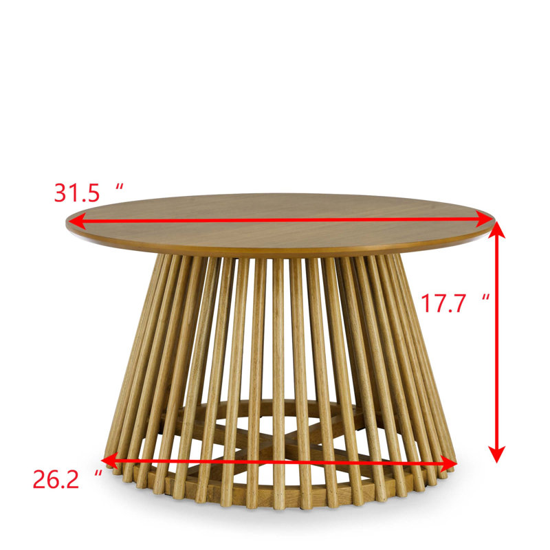 Picture of HLILish Modern Minimalist Coffee Table, Solid Wood Coffee Table, Nordic ...